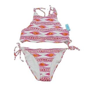 Cupshe Womens Bikini Set 2XL High Neck Tie Side Swimsuit New
